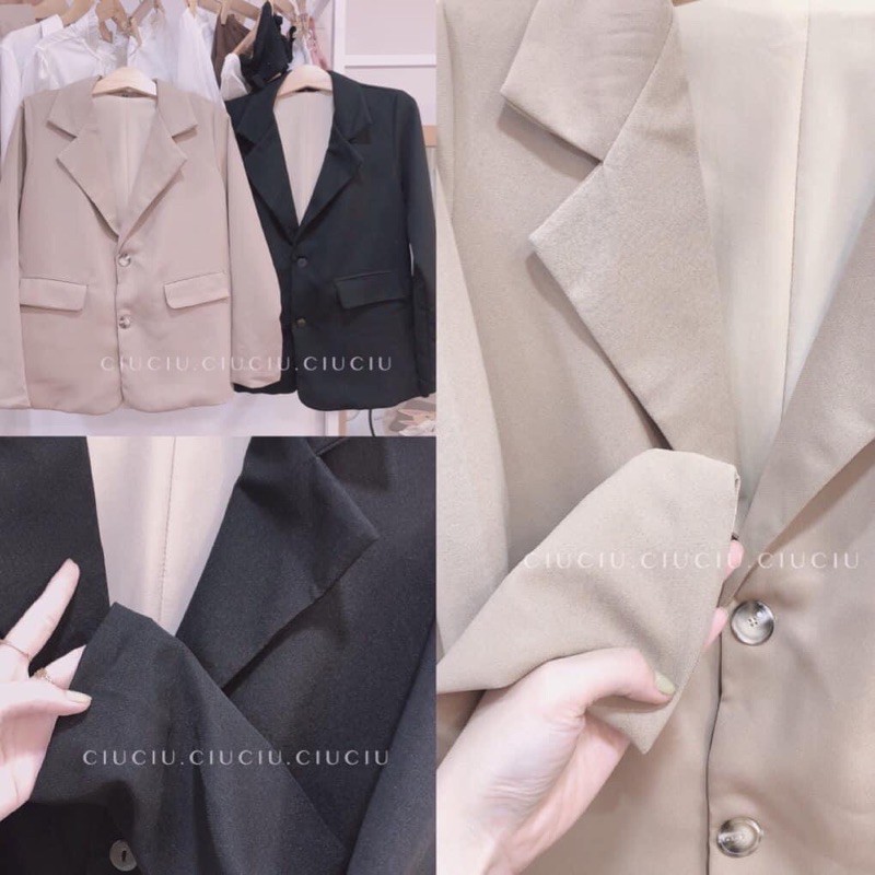 Khoác Vest Blazer 2 Lớp Túi Đắp Có Size 2Màu( SẴN/ẢNH THẬT) | BigBuy360 - bigbuy360.vn