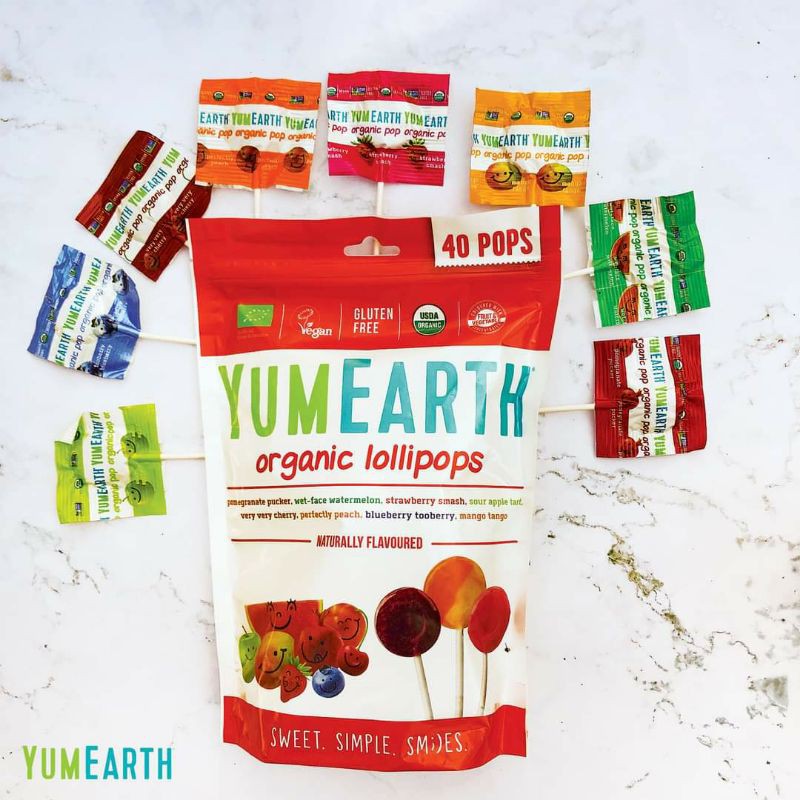 Kẹo mút hữu cơ hương vị trái cây Yum Earth