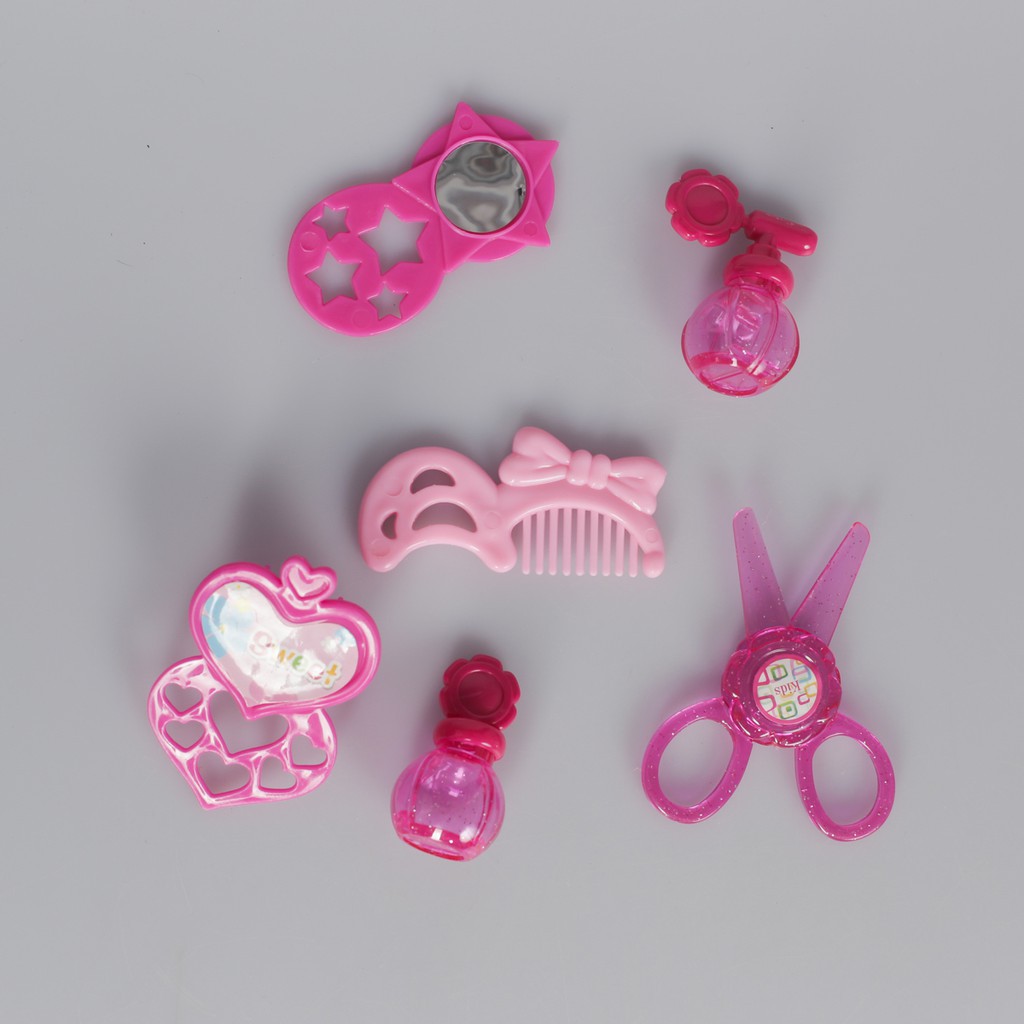Đồ chơi trẻ em bộ trang điểm bằng nhựa màu hồng dễ thương cho bé gái,đồ chơi trang điểm màu hồng Thành Đô