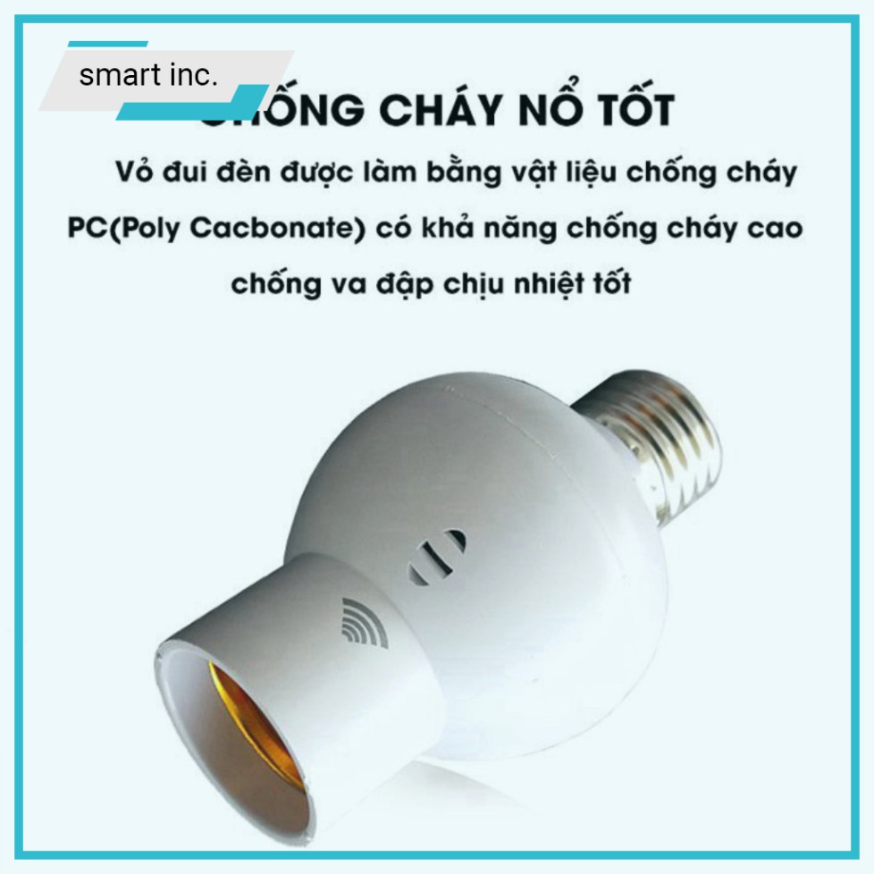 Chuôi Đui Đèn Cảm Ứng Tự Động Sáng 🌈FREESHIP🌈 Treo Ngoài Trời Đuôi Bóng Đèn E27 Cảm Biến Âm Thanh Cảnh Báo