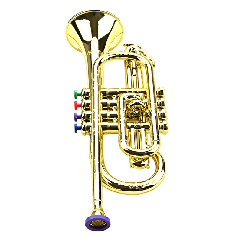 Kèn Trumpet Đồ Chơi Bằng ABS Phủ Vàng Cho Bé Mẫu Giáo