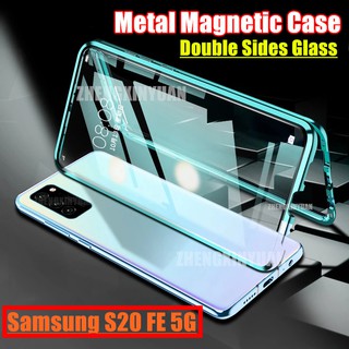 Ốp điện thoại mặt kính cường lực hai mặt từ tính cho  Samsung Galaxy S20 Fe 5g S20Fe 4g
