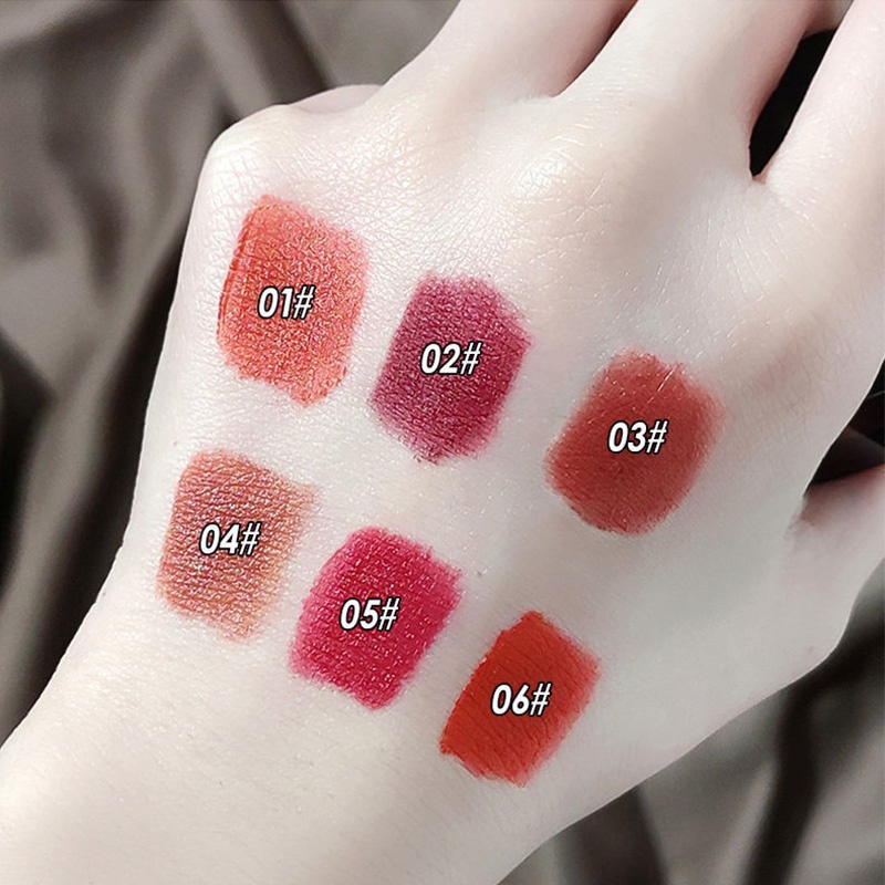 ✨✨Son Môi Đất Sét Không Phai Không Dính Thành Cốc Màu Trắng Mờ Tiện Dụng