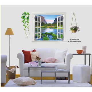 Decal trang trí cửa sổ 3D mẫu lẳng hoa trắng ( kèm Video thật )