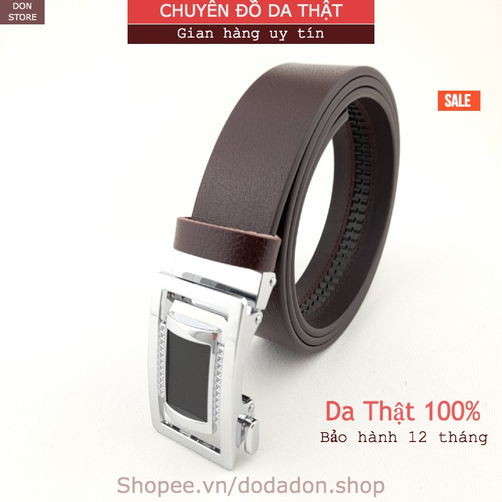 [SIÊU ĐẸP] Thắt Lưng Nam Da Bò Thật Kiểu Dáng Thời Thượng Khóa INOX Chống Gỉ 100% (Full hộp + BH 12 Tháng)