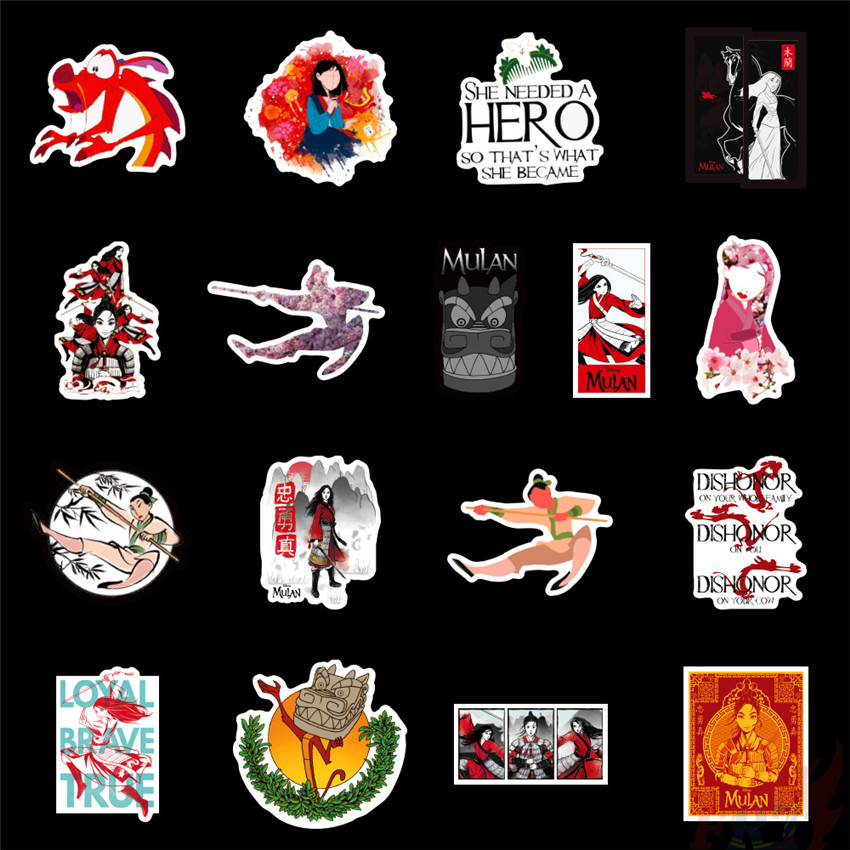 ❉ Mulan - Disney Classical Cartoon Movie Stickers ❉ 50Pcs/Set Fashion DIY Waterproof Doodle Decals Stickers