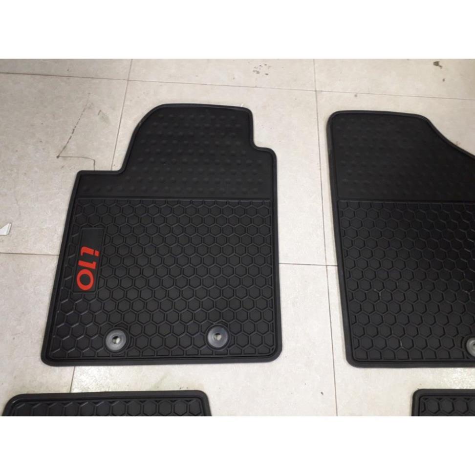 HÀNG CAO CẤP|Thảm Lót Sàn Cao Su Cho Xe  Hyundai Grand I10 2014 đến 2021 cao cấp,thảm đúc nguyên khối dày dặn,không mùi