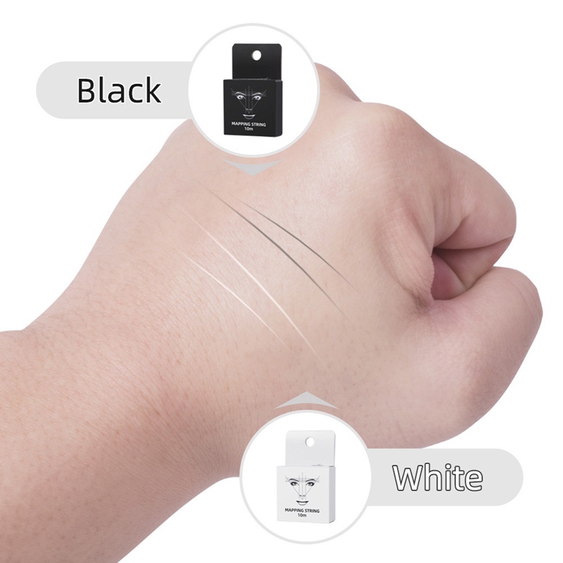 Cuộn Dây Vải Lanh 10M Màu Nâu Đo Lường Định Vị Lông Mày/Trang Điểm Lông Mày