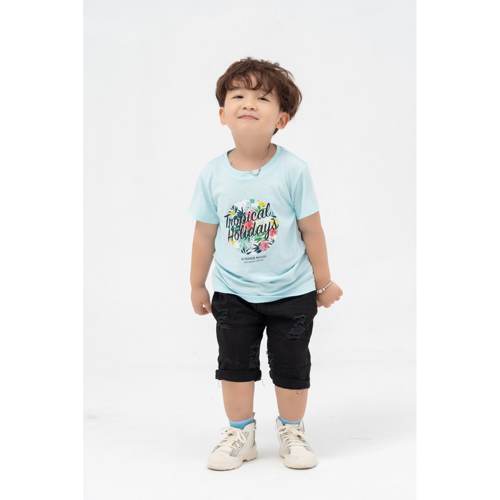 Áo phông trẻ em YODY tropical holidays mềm mịn, thoáng mát KID4020