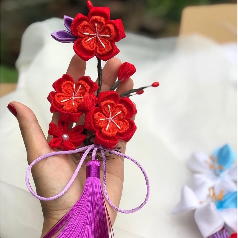 Phụ kiện cosplay Genshin -kẹp tóc , kẹp mũ HuTao