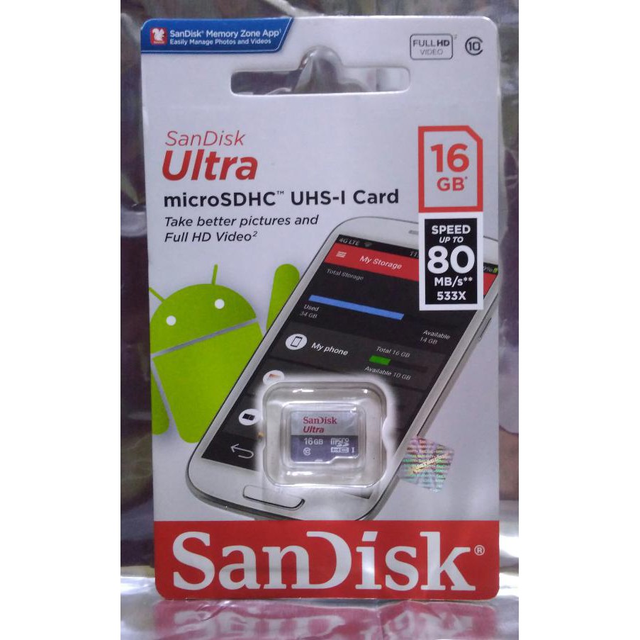 Thẻ Nhớ Sandisk Mmc Micro Sd 16gb / Giga Class 10 | BigBuy360 - bigbuy360.vn