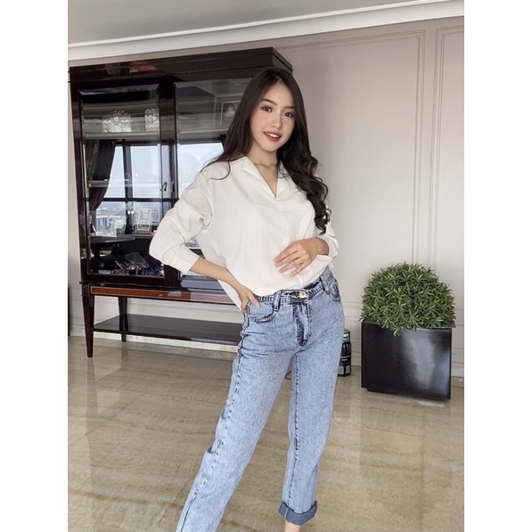 Nút áo không viền màu trắng