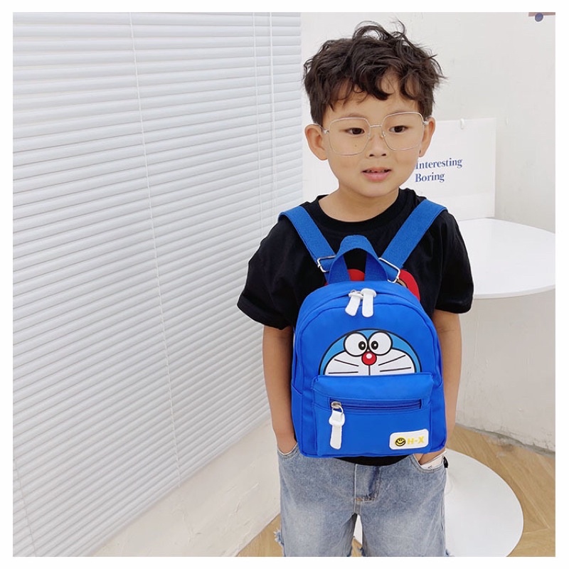 Balo Trẻ Em Doremon Doraemon Chất Liệu Vải Dù Chống Thấm Nước 3 Mẫu Màu H-X