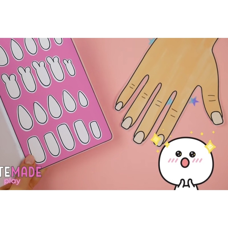 Bộ làm nail bằng giấy ❤️