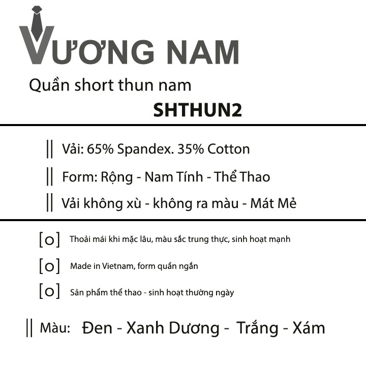 Quần đùi nam thể thao vải thun co giãn