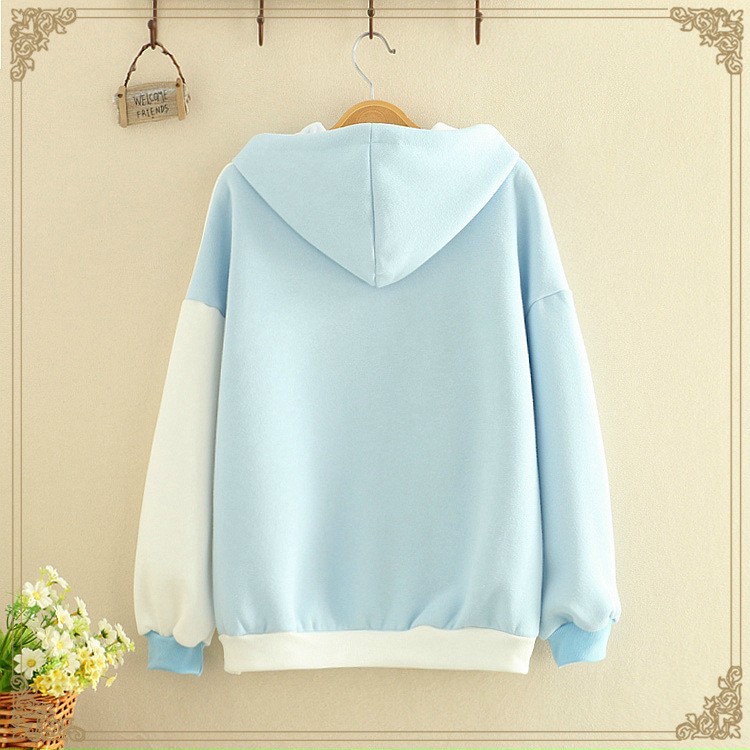 Áo hoodie nữ phối màu cực chất - Áo khoác nỉ chui đầu dễ thương AnNgo - NL173