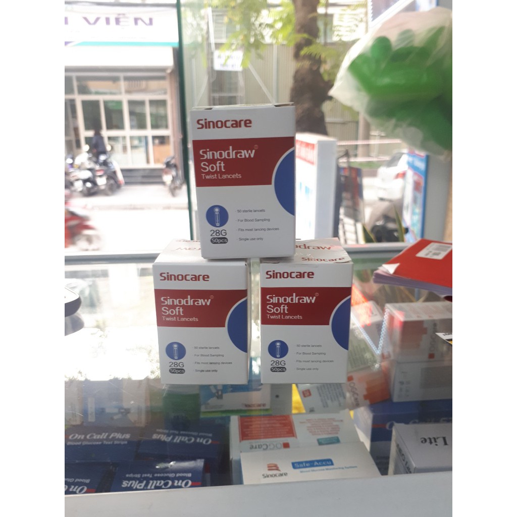 Hộp 50 KIM LẤY MÁU SINOCARE cho máy đo tiểu đường