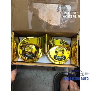[Giá tốt] 1 đôi còi sên ô tô mạ vàng HR-300 cao cấp