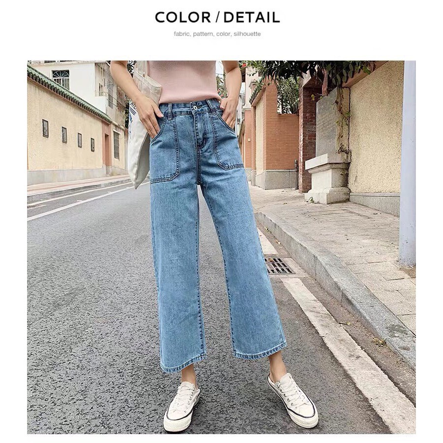 Quần Ống Rộng Nữ HADI Cao Cấp 2 Túi Trước-NL12358