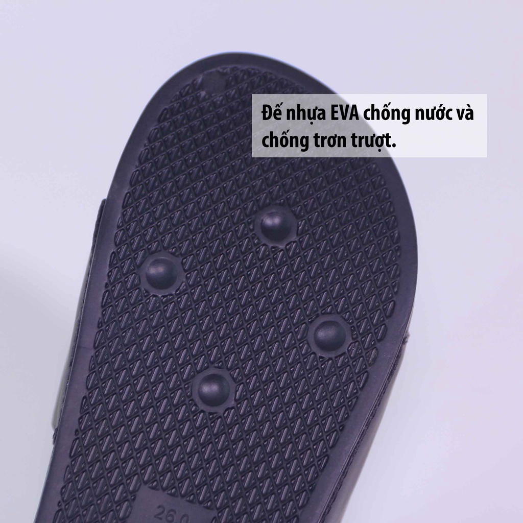 Dép essenstials nam quai ngang đen