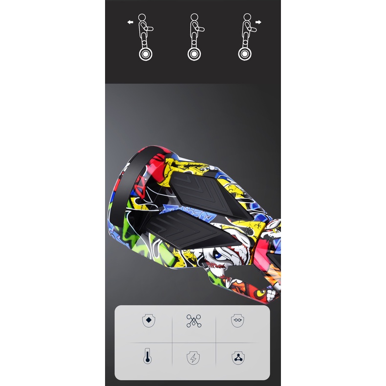Xe Điện Cân Bằng Cao Cấp Bánh 9 Inch, Xe Điện Kết Nối Bluetooth Dành Cho Người Lớn và Trẻ Em Hapo HP 12