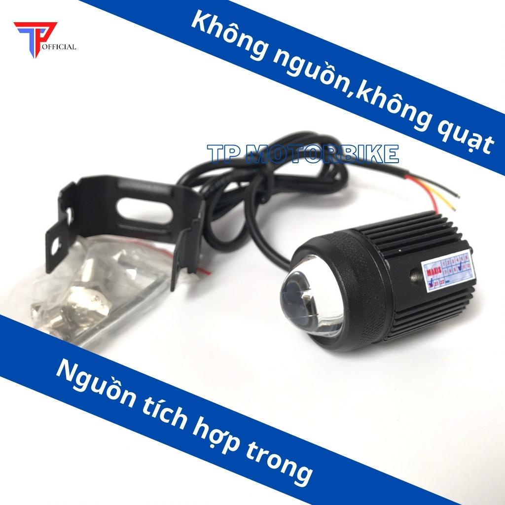 Đèn trợ sáng mini bi cầu 2 màu 2 mắt led ánh sáng rộng chiếu xa_TP MotorBike ST19