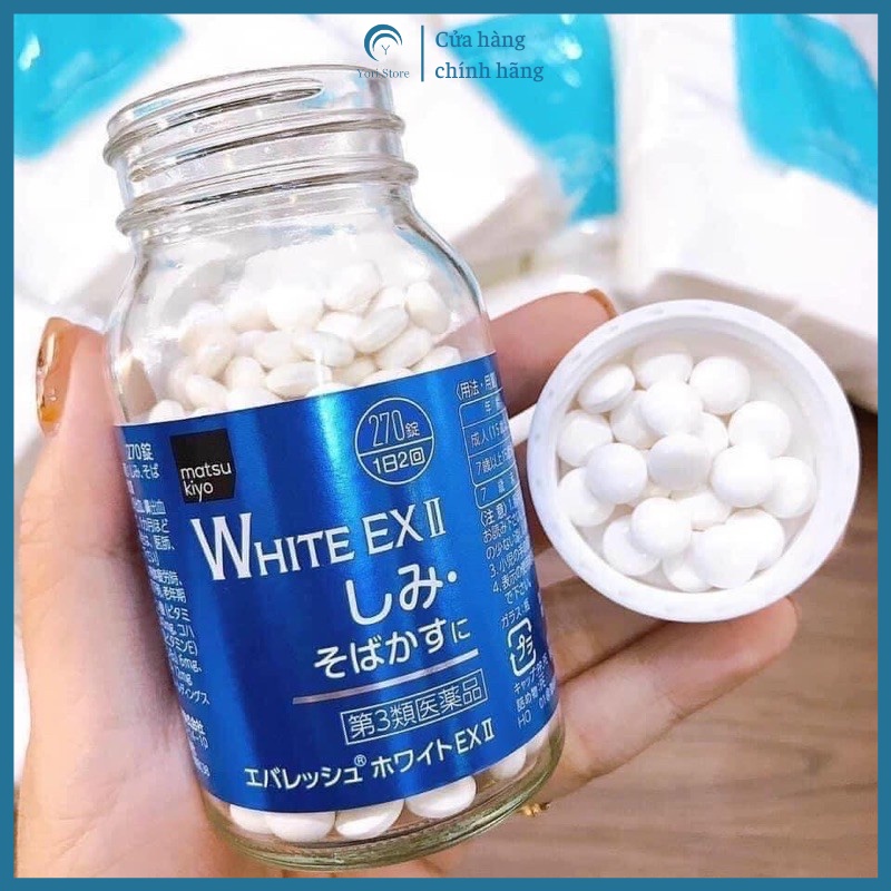 Viên uống trắng da Skin White EX II 270 viên Nhật Bản