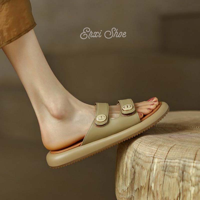 Dép Quai Ngang Đế Bằng Thời Trang Cho Nữ