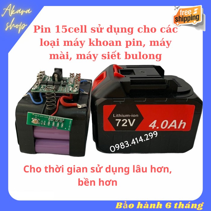 Pin máy khoan 15 cell pin sử dụng cho các loại máy mài máy cắt, máy khoan, máy siết bulong