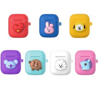 👏Ready Stock🎀 Vỏ bảo vệ hộp sạc tai nghe không dây Bluetooth Airpods 1/2 hình Kakao & BT21 hoạt hình đáng yêu bằng silicon