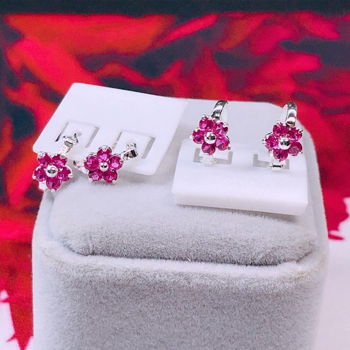 BÔNG TAI HOA CHO BÉ - MA B0400-[BẠC TA]