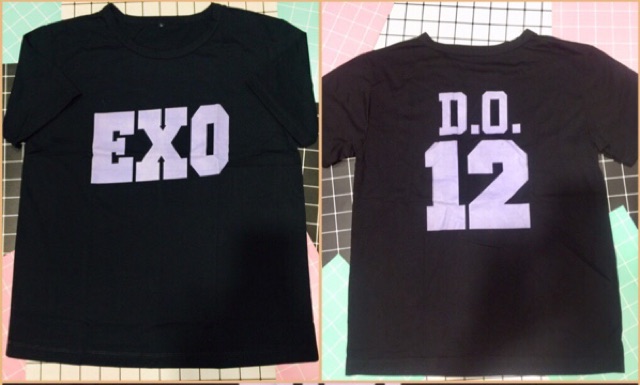 Áo phông EXO in 2 mặt 110k-&gt; 50k ( tên nhóm + tên thành viên số )