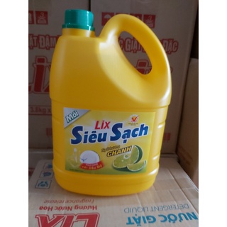Nước rửa chén Lix Siêu sạch 3,6kg/Can Hương trà xanh siêu sạch tiết kiệm