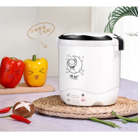 Nồi cơm điện, cặp lồng điện mini 2 trong 1 thế hệ mới - 1.2L du lịch di động đa năng cho các món súp Các bước Bột yến mạch Nitrogen071