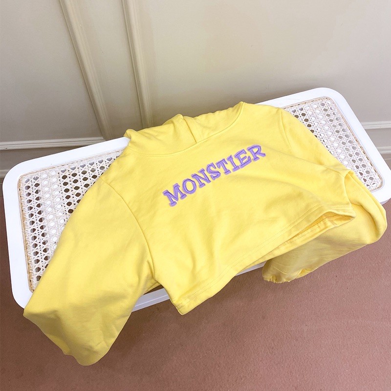 Áo Monstier crop Hoodie màu vàng chanh 🍋- Lemon Cropped Hoodie