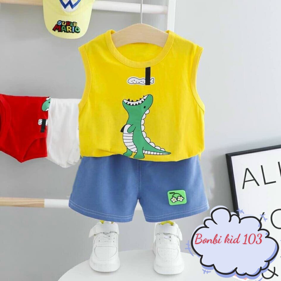 Set Bộ Bé Trai 🌟FREESHIP🌟Vải Cotton Đũi Mềm Mịn (sz 8-20kg) BB103