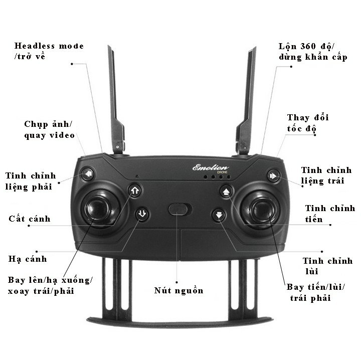 Máy bay Flycam mini Giá Rẻ E58 Pro 720P quay phim HD 2 CAMERA 2.4GHZ góc quay rộng, chống rung quang học