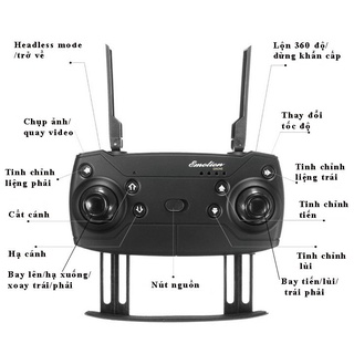 Máy bay Flycam mini Giá Rẻ E58 Pro 720P quay phim HD 2 CAMERA 2.4GHZ góc quay rộng, chống rung quang học