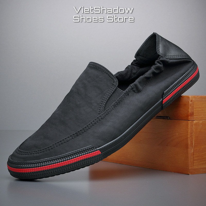 Slip on nam - Giày lười vải nam cao cấp - Mũ giày bằng polyester (gió) chống thấm 4 màu tuyệt đẹp - Mã 20610 | BigBuy360 - bigbuy360.vn