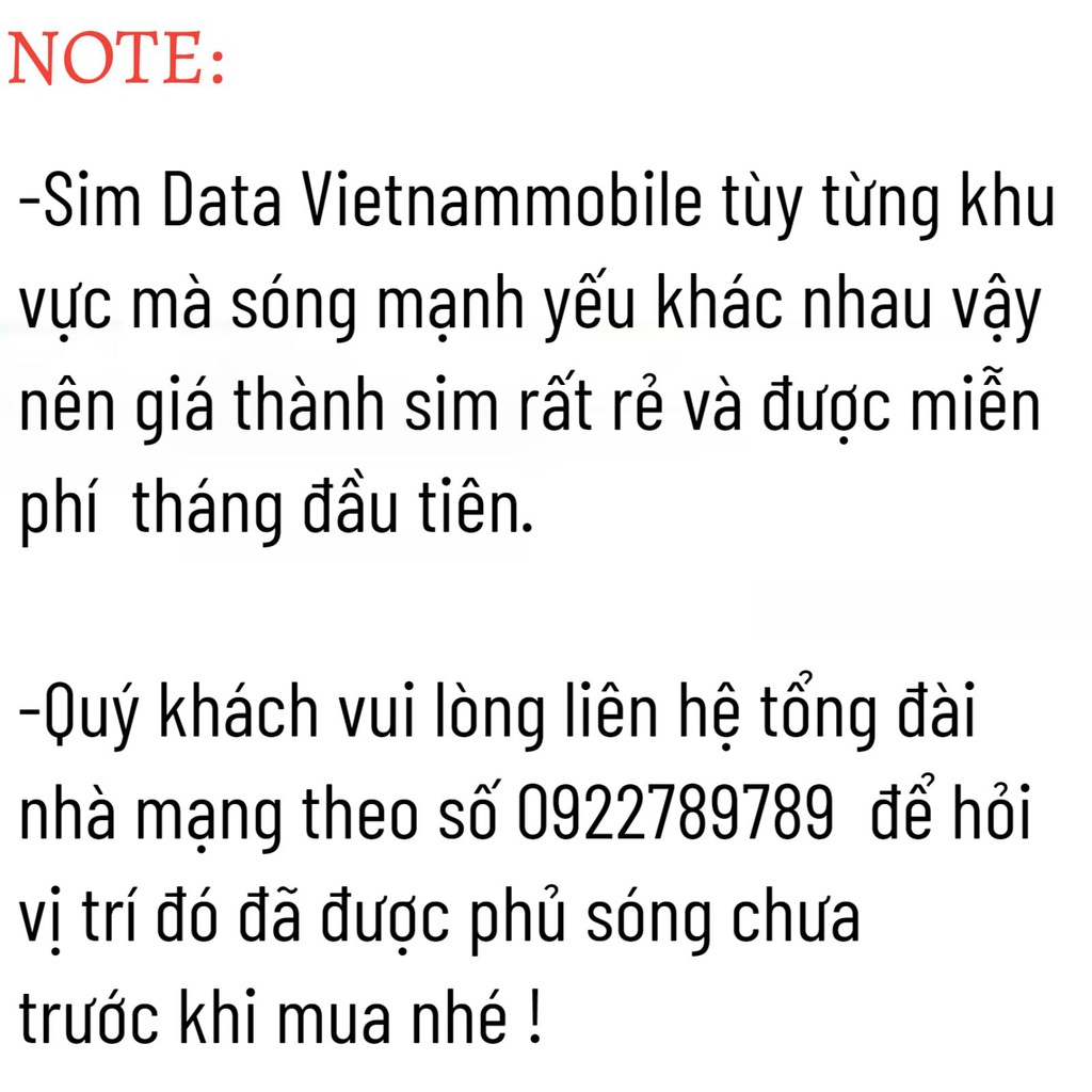 Sim data 4g vietnamobile vào mạng 1 năm giá rẻ 30gb/tháng duy trì chỉ với 30k sim giá rẻ gói cước cảm ơn