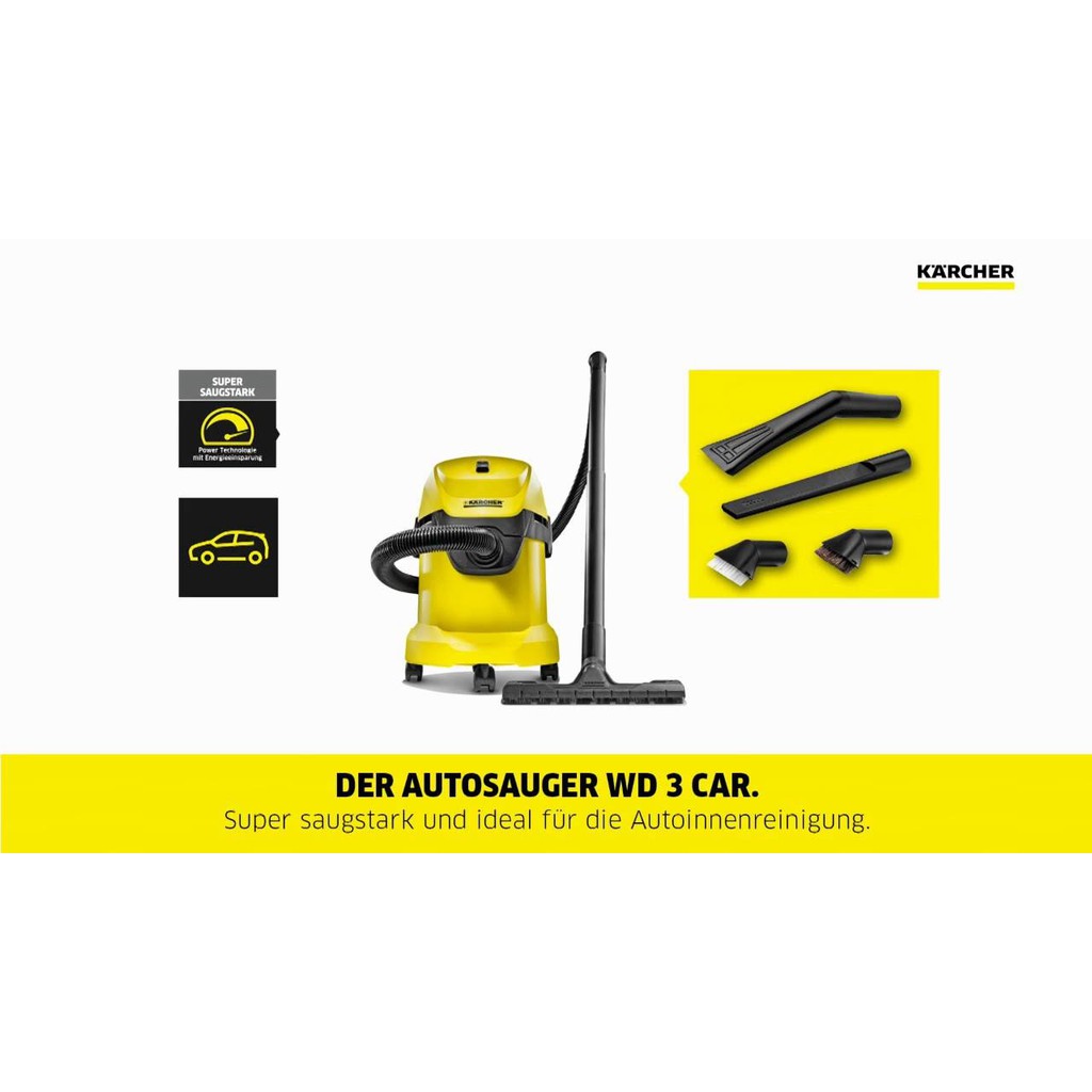 Máy hút bụi khô và ướt Karcher WD3 Car *EU - Made in Đức | BigBuy360 - bigbuy360.vn