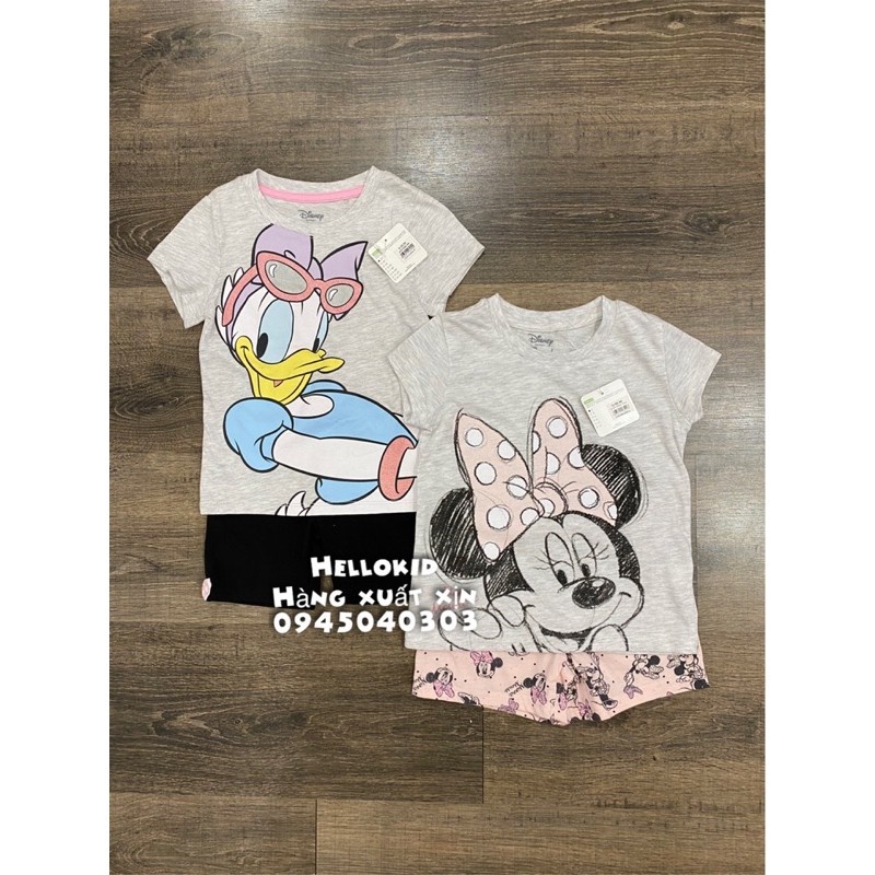 bộ thun cotton bé gái