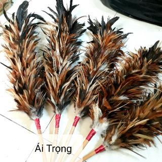 Chổi Lông Gà Trống Cao Cấp Siêu Mượt - Quét Bụi Đồng