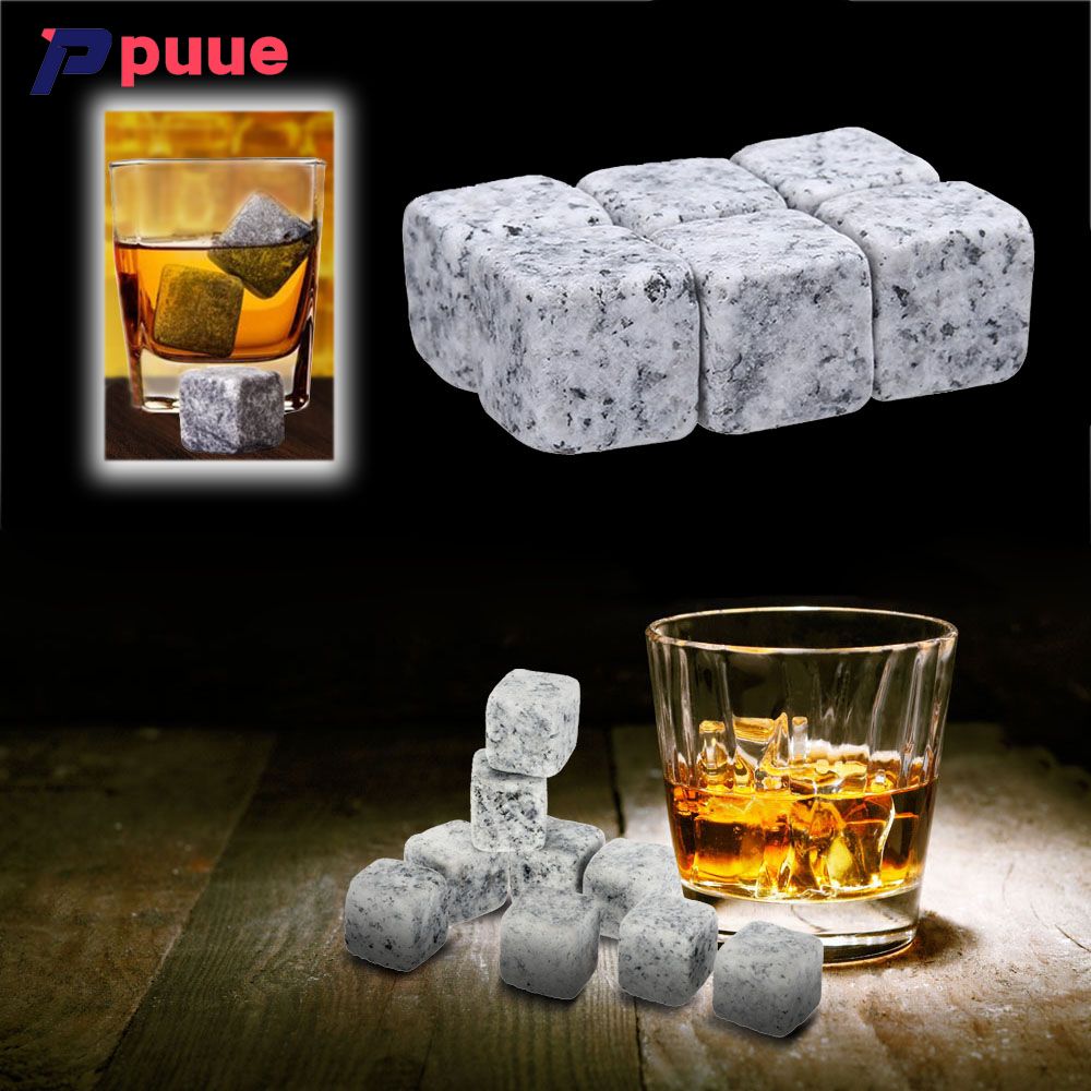 Reusable Whiskey Wine Cooler Ice Cube Stones Rocks Set Stone Cooler Cube Chiller ...