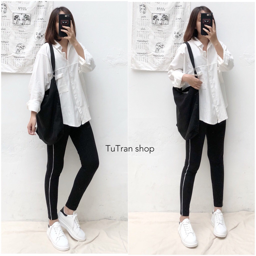 Quần legging 1 sọc bé