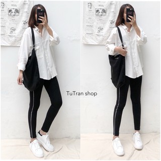Quần legging 1 sọc bé