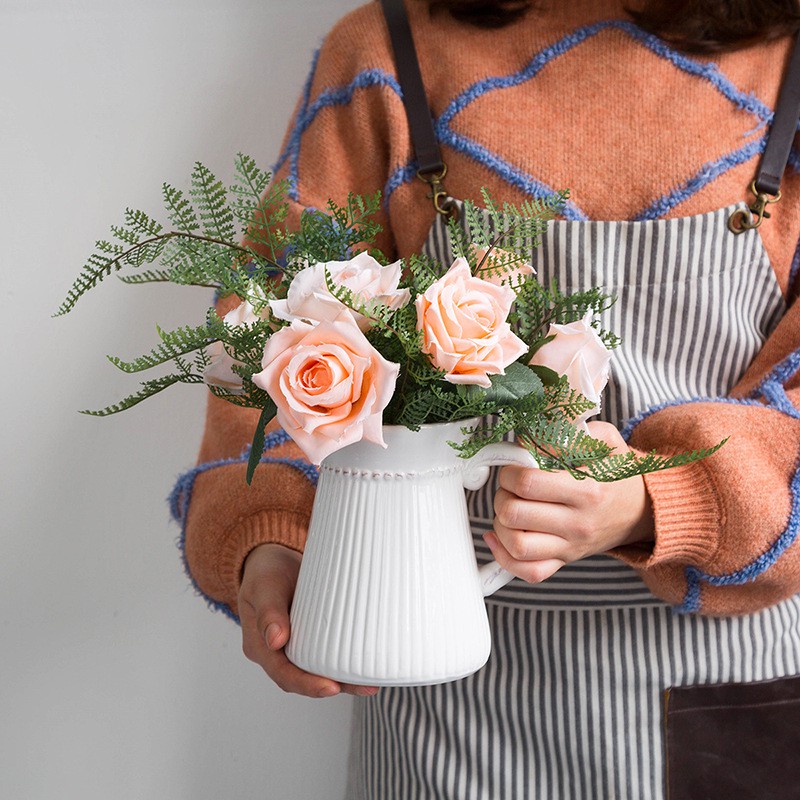 Lọ hoa bằng gốm để bàn nghệ thuật phong cách hiện đại sáng tạo đơn giản cho trang trí cửa hàng quần áo salon làm đẹp