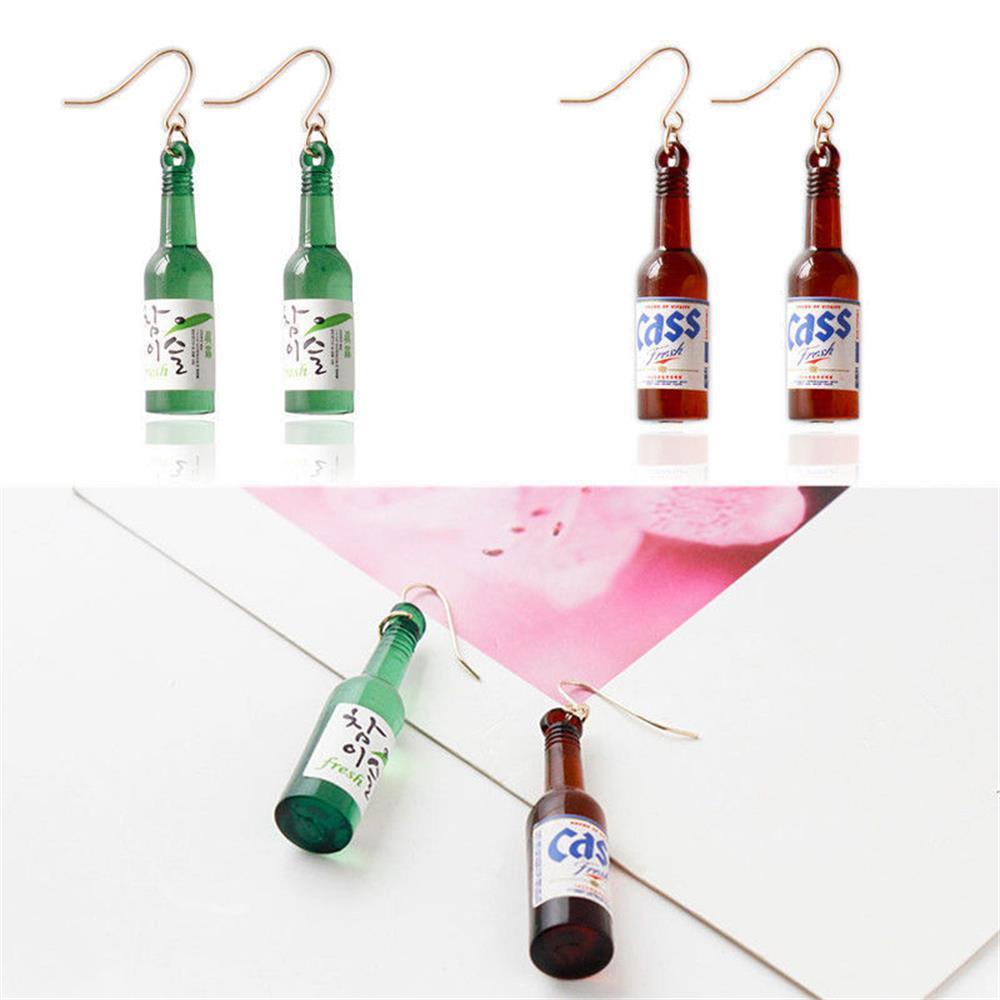 1 Đôi Bông Tai Hình Chai Rượu Sáng Tạo Thời Trang Hàn Quốc
