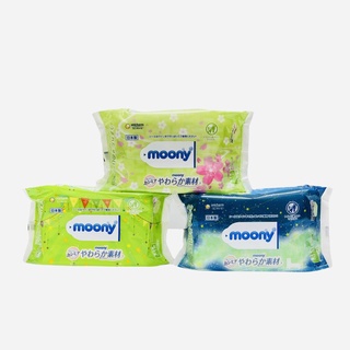 Khăn ướt Moony, khăn giấy ướt Không Mùi 80 tờ/gói - Giao Mẫu Ngẫu Nhiên