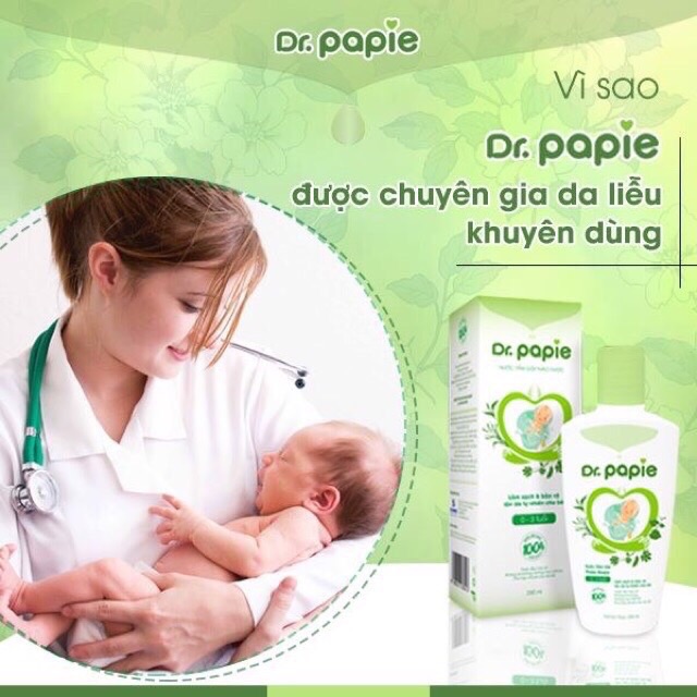 Nước tắm thảo dược hữu cơ Dr. Papie